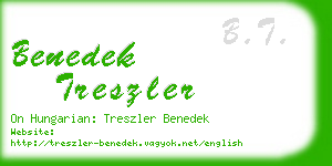 benedek treszler business card